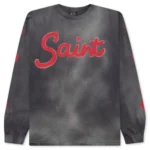 Black Saint Michael Foot Print L/S Tee