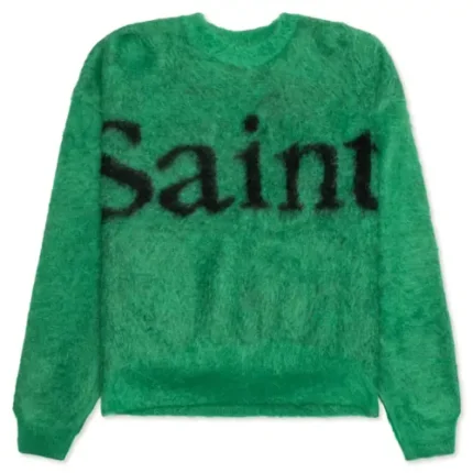 Green Saint Michael Saint Knit Crewneck