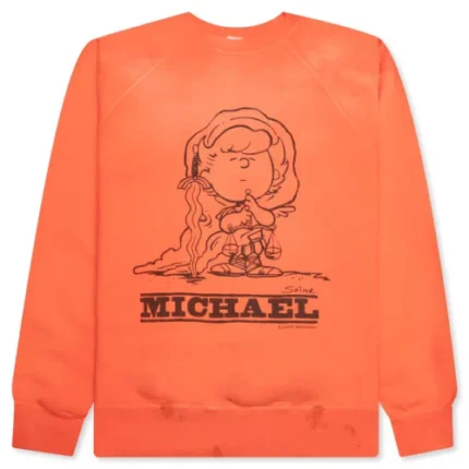 Orange Saint Michael Crewneck