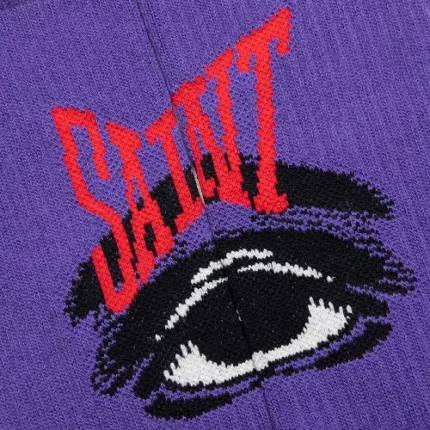 Purple Saint Michael Eye Socks