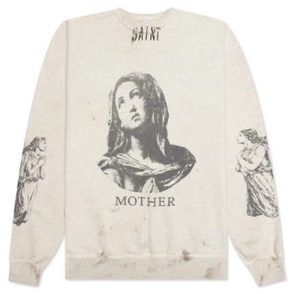 Grey Saint Michael Mother Crew Sweater