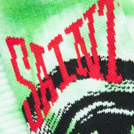 Tie-Dye Green Saint Michael Eyes Socks