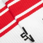 White/Red Saint Michael Heart Socks