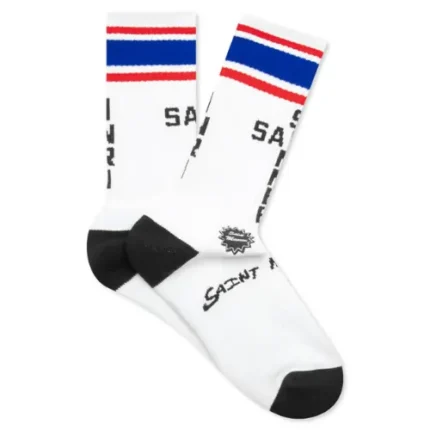 White Saint Michael USA Socks