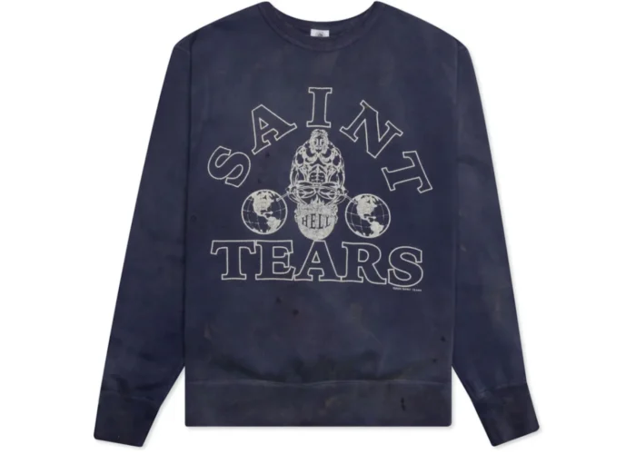 Navy Saint Michael x Denim Tears Crewneck Sweatshirt