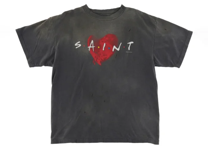 Black Saint Mxxxxxx Friends Heart T-Shirt