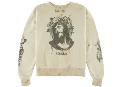 Grey Saint Mxxxxxx Jesus Crewneck