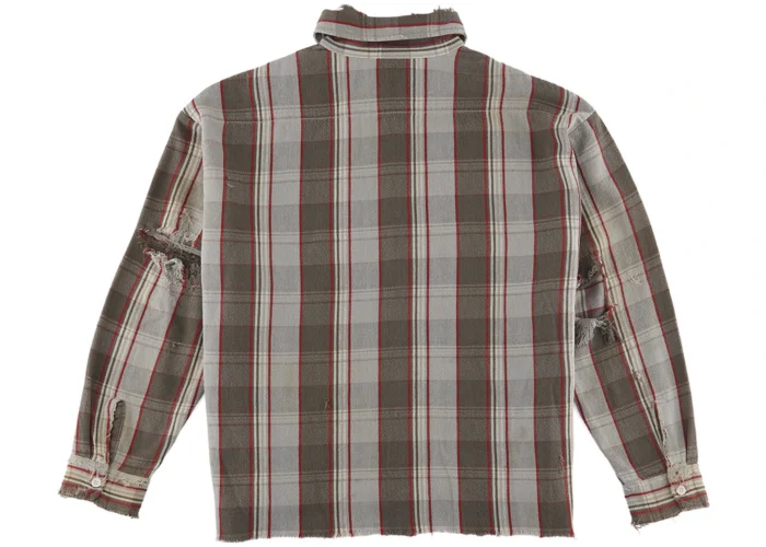 Grey/Red Saint Mxxxxxx x Shermer Academy Flannel Shirt